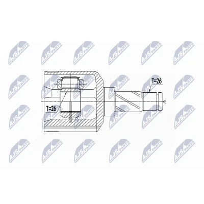 Immagine di NTY NPW VV 069 Kit Giunto Omocinetico Cambio manuale Assale anteriore Sx FORD: Focus 2 Kombi, C Max, VOLVO: V50, S40 II