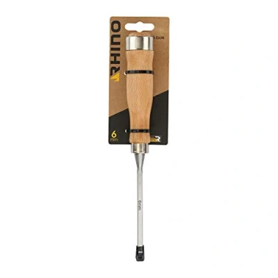 Immagine di Rhino 43002 Scalpello da 6 mm, strumento per falegnameria, larghezza permette di eseguire tutti i tipi tagli, regolazioni su legno, NC