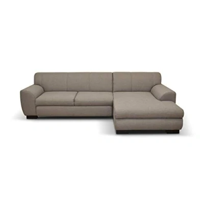 Immagine di DOMO Collection divano angolare Nika, con funzione di sonno a L, angolo moderno, ad angolo, letto, 277 x 156 78 cm (larghezza profondità altezza), marrone