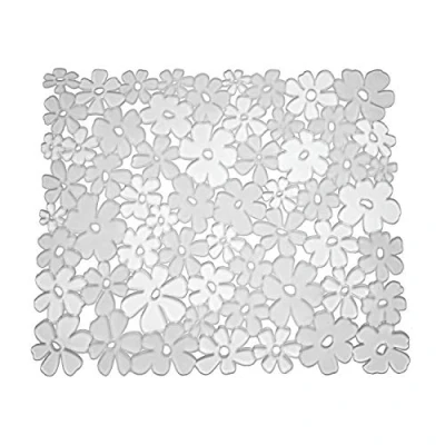 Immagine di iDesign Blumz Tappetino lavello, proteggi lavandino di misura standard in plastica PVC, trasparente