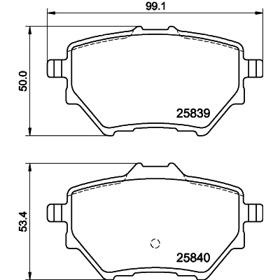 Immagine di HELLA 8DB 355 020 991 Kit pastiglie freno Non predisposto per contatto segnalazione usura con bulloni pinza accessori