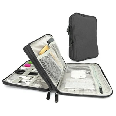Immagine di MyGadget Organizer Cavi da Viaggio Astuccio Universale per Accessori Elettronici Organizzatore Porta Hard Disk Memory SD Cards Powerbank Nero