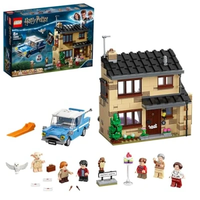 Immagine di LEGO Harry Potter Privet Drive, 4, Casa Dursley con Minifigure Dobby, la Civetta Edvige e Macchina Giocattolo, Giochi per Bambini Bambine da 8 Anni in su, Idee Regalo 75968