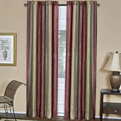 Immagine di Achim Home Decor Tenda per finestra semitrasparente con filtro della luce, 160 cm di lunghezza, 127 larghezza, in morbido poliestere, colore bordeaux, filtrante camera da