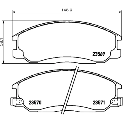 Immagine di HELLA 8DB 355 009 991 Kit pastiglie freno con segnalatore acustico usura accessori SSANGYONG: Rexton / 2, Kyron, W