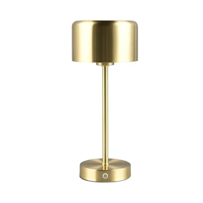 Immagine di Reality Leuchten Jeff R59151108 Lampada da tavolo a LED, in ottone lucido, con LED 1,5 Watt, 4 ingressi touch