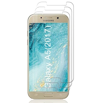 Immagine di J&amp;D Compatibile per 3 Pack Galaxy A5 2017 Pellicola Protettiva, [Vetro Temperato] [Non Piena Copertura] HD Chiaro Balistico Vetro Protezione Schermo Samsung (Release in 2017)