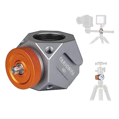 Immagine di TARION adattatore per slitta fredda treppiede: staffa di estensione multifunzionale con fori filettati da 1/4, universale vite 3/8 a 1/4 treppiede fotocamera, MC H01