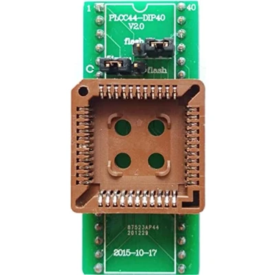 Immagine di PLCC44 to DIP40 Adattatore per programmatore socket support MCU flash e AT27C1024/PLCC44 xgecu TL866ii T48 T56 rt809f rt809h ic chip