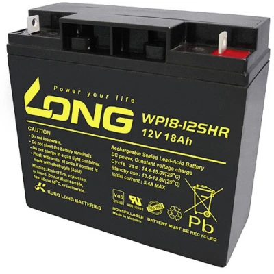Immagine di Long WP18 12SHR Batteria al Piombo 12 V 18 Ah AGM (L x A P) 181 167 76 mm Vite M5 certificazione VDS, Bassa autoscarica, Esente da