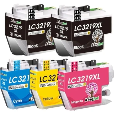 Immagine di KINGJET LC3219XL LC3217 Cartucce per Brother LC3219 Compatibile MFC J6530DW J5330DW J5730DW J6930DW J5930DW J6935DW (5 Pack)