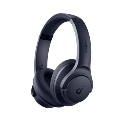 Immagine di soundcore by Anker Q20i Cuffie wireless Bluetooth over ear con cancellazione ibrida attiva del rumore, 40 ore di riproduzione in modalità ANC, personalizzazione tramite app (blu)(ricondizionato)