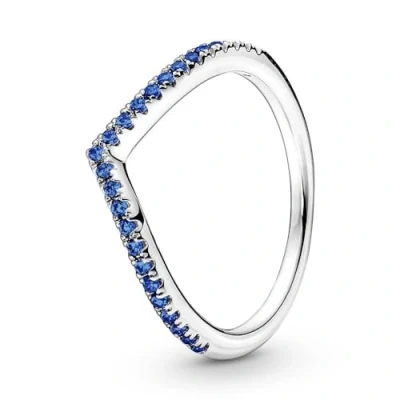 Immagine di PANDORA Timeless Anello Wish blu brillante in argento Sterling con cristallo stellare, 48