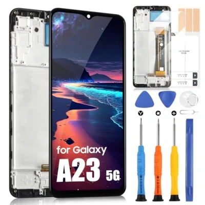 Immagine di Display LCD per Samsung Galaxy A23 5G SM A236B A236E A236U Schermo Digitizer Touch Screen Assembly con Strumenti(6,6&quot;,Nero Cornice)