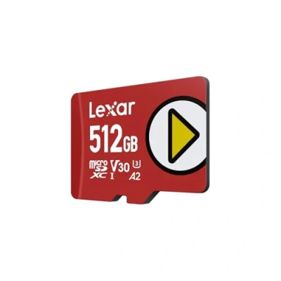 Immagine di Lexar Play scheda Micro SD 512GB, microSDXC UHS I, fino a 205 MB/s lettura, 140 scrittura, C10, U3, V30, A2, video 4K, ad alta velocità per Switch/dispositivi di giocoportatili/smartphone