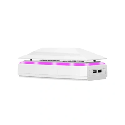 Immagine di Ventola di raffreddamento superiore console per PS5 Slim, sistema con luci LED regolabile a 3 velocità, doppia porta USB 2.0