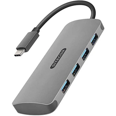 Immagine di Sitecom CN 393 USB C Hub 4 Porte, da Maschio a Porte 3.0, in Alluminio