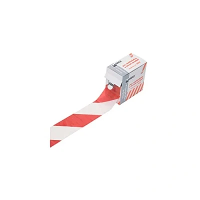 Immagine di Gallotti Nastro Segnaletico Per Lavori Stradali Colore Bianco Rosso Tipo Strada 200 Mt