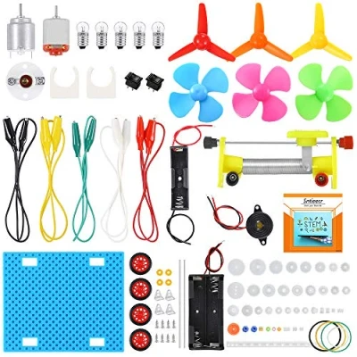Immagine di Sntieecr Kit di Apprendimento del Circuito Elettrico, Modello Auto Assemblare Educazione Scientifica Fisica per Bambini Fai da Te STEM Progetto Esperimento Laboratorio Scientifico