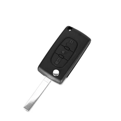 Immagine di Guscio chiave per Citroen C4 C5 Picasso C6 CE0536 Plip telecomando 3 pulsanti faro modello con slot batteria