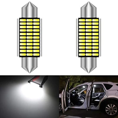 Immagine di KATUR 41mm 42mm Festoon C5W Lampadine a LED 6000K Chipset Super Bright Canbus Senza errori per 211 2 212 214 2112 569 578 Targa Interna luci (2pcs, Bianco)