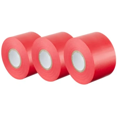 Immagine di GOCABLETIES Nastro isolante rosso 50 mm x 33 m Robusto ed autoadesivo Per proteggere, unire e riparare cavi 3 rotoli