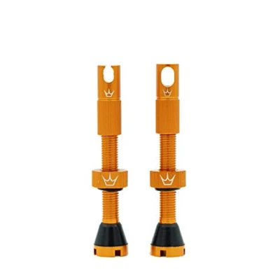 Immagine di Peaty&#039;s X Chris King MK2 Tubeless Valves Presta Tappi per rimozione chiave raggio e nucleo valvola integrati, Pneumatico tutti le bicicletta, Compatibile con inserti, Alluminio 42 mm, Mango