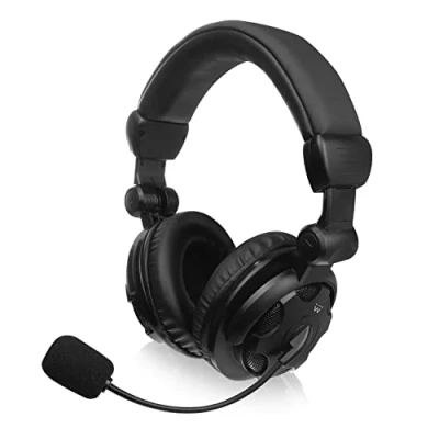 Immagine di Ewent EW3564 Cuffie con microfono Stereo,Cuffie stereo over ear e controllo volume,Cuffia Gaming jack audio combinato da 3,5 mm,per PC,Portatile,Macbook,Ufficio,Skype,PS5,Xbox SNere