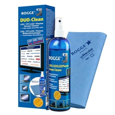Immagine di ROGGE DUO CLean Origina Set di pulizia 250ml LED/LCD/TFT+ Pulitore Plasma +1 Panno in microfibra Professional