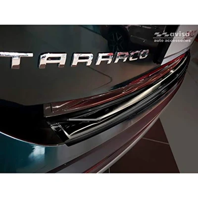 Immagine di Avisa Protezione paraurti Posteriore in Acciaio Inox Nero Compatibile con Seat Tarraco 2019