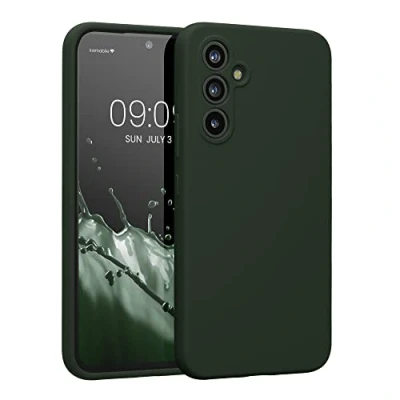 Immagine di kwmobile Custodia Compatibile con Samsung Galaxy A54 5G Cover Back Case per Smartphone in Silicone TPU Protezione Gommata verde scuro matt