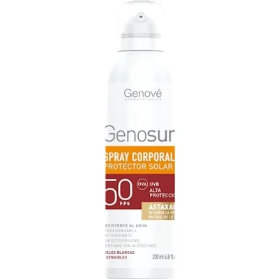 Immagine di Genosun Fotoprotector Spray SPF50 Protezione solare per tutti i tipi di pelli Filtri con proprietà antiossidanti e antinfiammatorie 200 ml