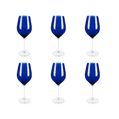 Immagine di Excelsa Cobalto Set 6 Calici Vino, Vetro, Blu