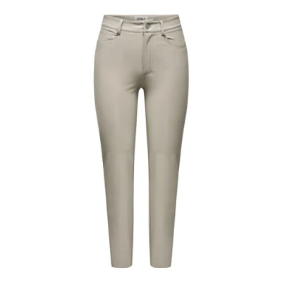 Immagine di ONLY Onlemily HW ST ANK Pantaloni, Donna, Taglia: Mx34, Silver lining