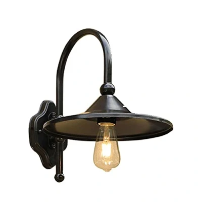 Immagine di Moddeny Applique da Parete Impermeabile per Esterni Lampada Vintage fienile Esterno a Collo D&#039;Oca Portico Lampade in Alluminio 16,33 &quot;