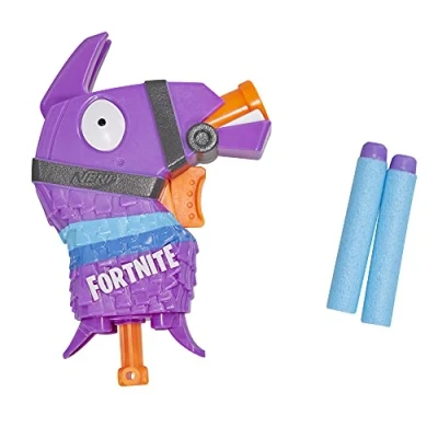 Immagine di Nerf Fortnite Llama MicroShots Dart spara giocattolo Blaster e 2 freccette Elite ufficiali per bambini, adolescenti, adulti