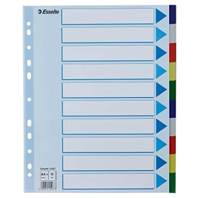 Immagine di ESSELTE Intercalare PPL 10 tasti colorati f.to A4 MAXI 15267