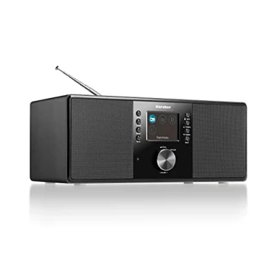 Immagine di Karcher DAB 5000+ Radio digitale (DAB+ / FM RDS, Bluetooth, AUX IN, sveglia con doppio allarme, colore: Nero