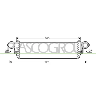 Immagine di PRASCO ME026N002 Intercooler con giunti rapidi MERCEDES BENZ: Classe C Sedan, CLK Coupe, T modell