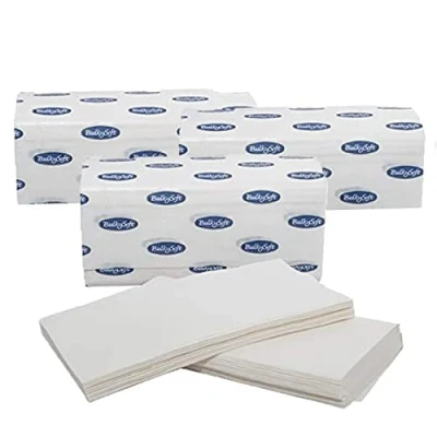 Immagine di Virsus 630 asciugamani piegati a V carta colore bianco 2 veli pura cellulosa misura 210 x mm compatibili dispenser z e c