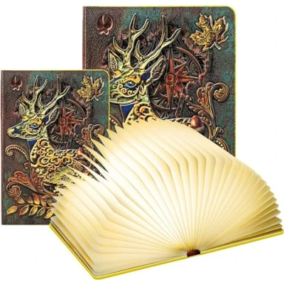 Immagine di DEVASO Lampada Libro Led Pieghevole in 3 Colori Decorazioni Casa, Camera e Ufficio Idea Regalo Originale per Compleanno Natale, Donna Uomo (12 * 9 2.3cm)