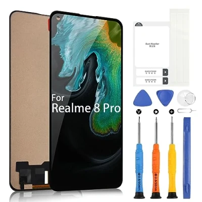 Immagine di ARSSLY LCD Schermo per Realme 8 PRO RMX3081/Realme 4G RMX3085 6.4&quot; Display Sostituzione Touch Screen Digitizer Ricambio Assembly con Riparazione Kit