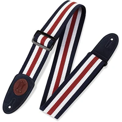 Immagine di Levy&#039;s, MSSC8 RWB Tracolla in Cotone Red White and Blue 2&quot;, Larghezza di 2&quot; (5.08 cm), Regolabile fino a 65&quot; (165.1 Colore Strisce