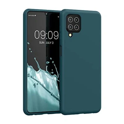 Immagine di kwmobile Custodia Compatibile con Samsung Galaxy M22 Cover Back Case per Smartphone in Silicone TPU Protezione Gommata petrolio matt