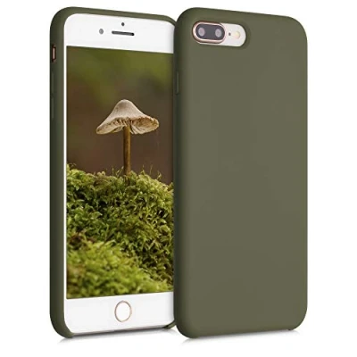 Immagine di kwmobile Cover per Apple iPhone 7 Plus/iPhone 8 Plus Custodia Back Case Smartphone in Silicone TPU Protezione Gommata oliva scuro