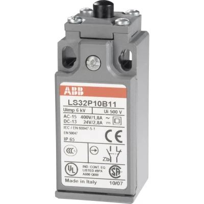 Immagine di ABB 1SBV010310R1211 LS32P10B11 Fine corsa 400 V/AC 1.8 A Pistone Momentaneo IP65 1 pz.