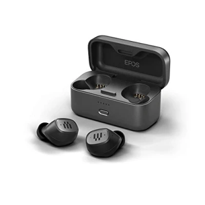 Immagine di EPOS GTW 270 Auricolari Bluetooth Gaming, Wireless con Riduzione del Rumore, e USB C, Doppio Microfono, Certificazione IPX 5, Custodia di Ricarica, 20 ore Riproduzione