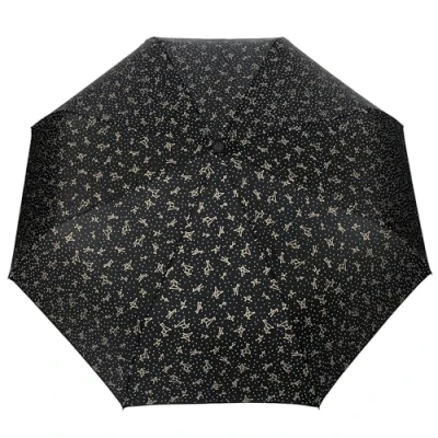 Immagine di SMATI Ombrello pieghevole compatto apertura e chiusura automatica; 8 costole in fibra di vetro; Antivento; Robusto; grande classico; Copertura protettiva; da donna; COSTELLAZIONE D&#039;ORO.