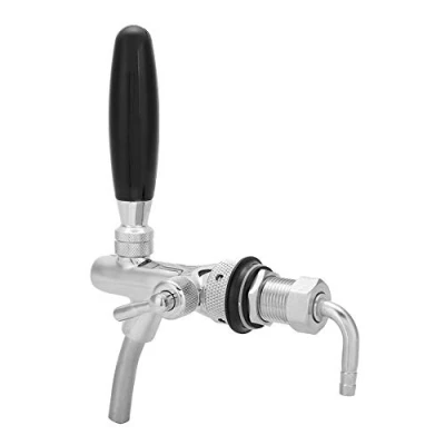 Immagine di Zerodis G5/8 Rubinetto erogatore di Birra Regolabile in Acciaio Inox Cromato per Controllo del Flusso Argento