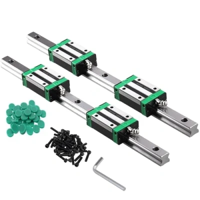 Immagine di ONLISUM HGR20 300 mm, 2 binari lineari con 4 blocchi di cuscinetti HGH20CA da 20 per stampanti 3D fai te e fresatrici CNC